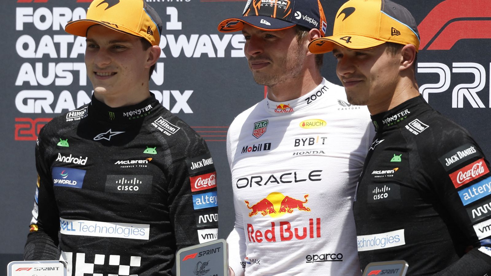 Austrian GP Sprint: Max Verstappen sees off fierce early Lando Norris challenge to win again