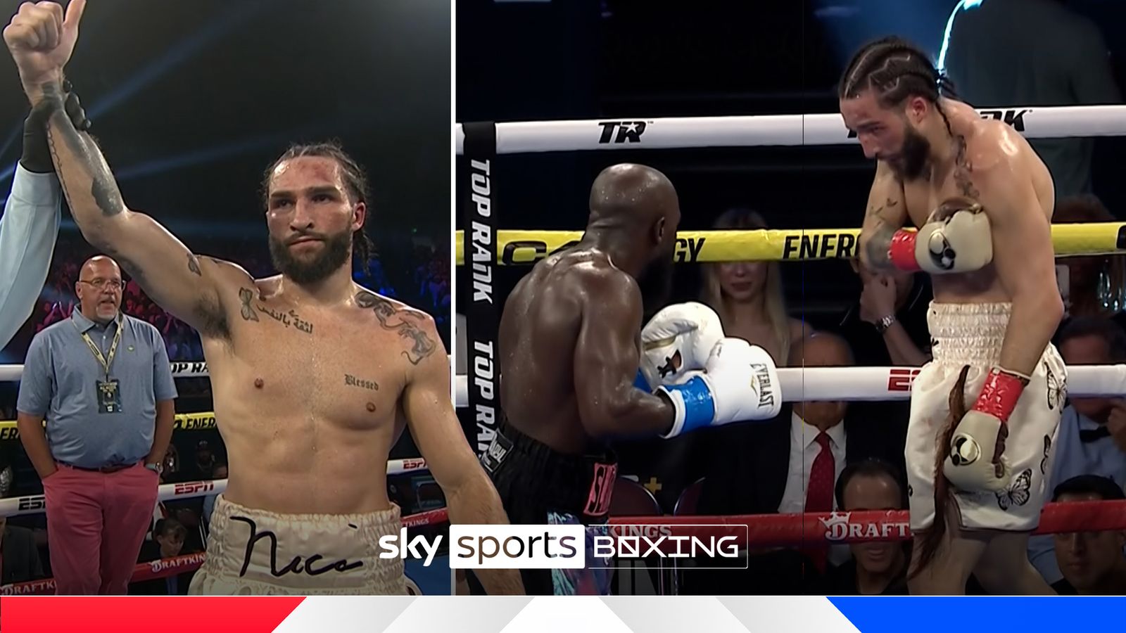 Nico Ali Walsh fights through dislocated shoulder before revealing he ...