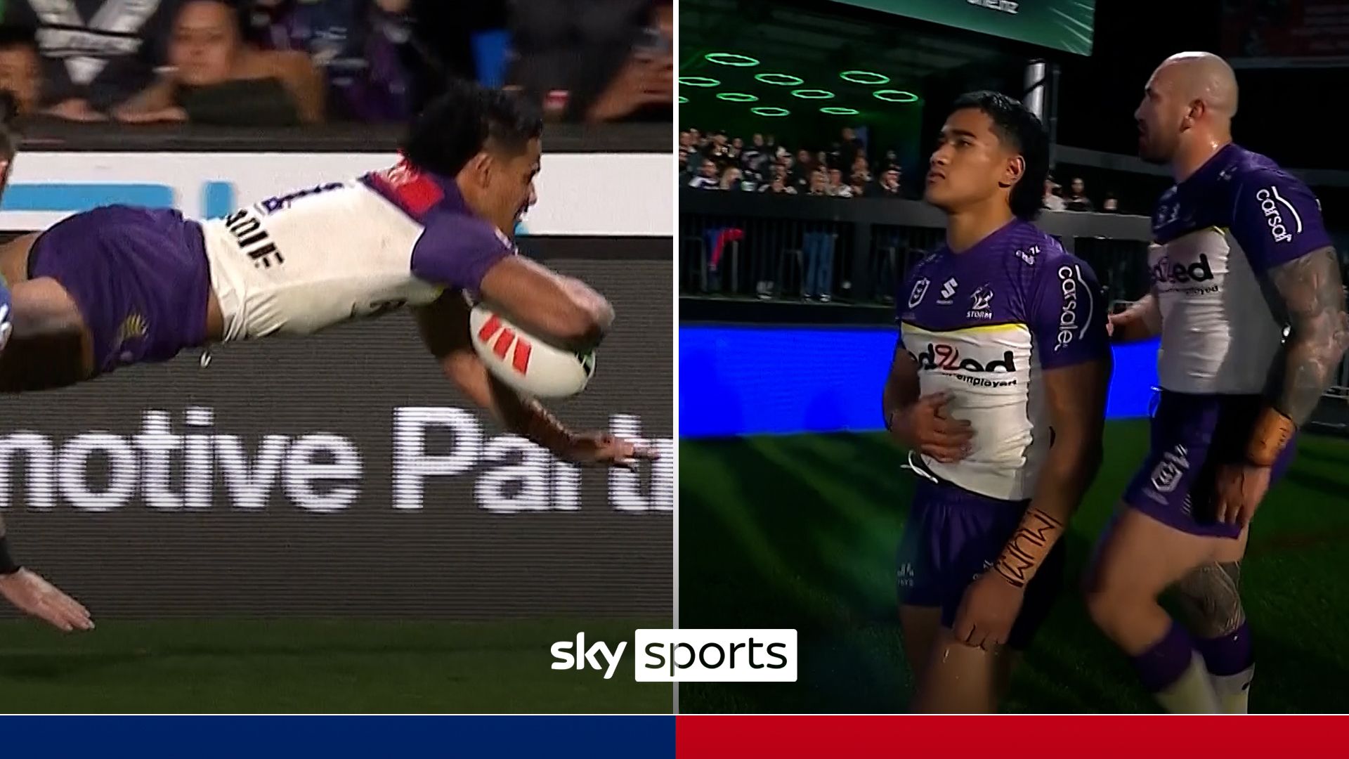'That is quite a leap!' | Fa'alogo winds himself with lavish swan dive try!