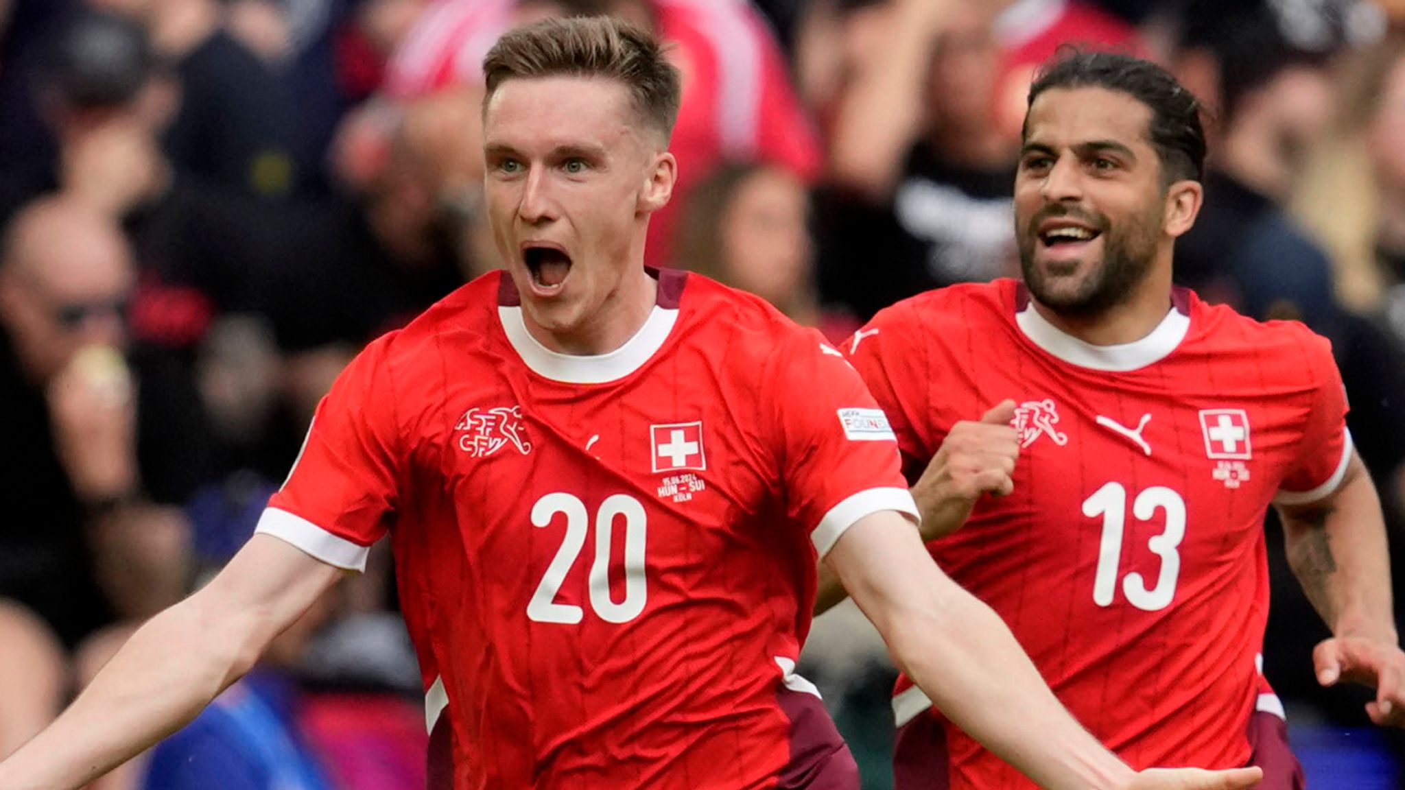 Euro 2024 - Hungary 1-3 Switzerland: Swiss hold off comeback to start ...