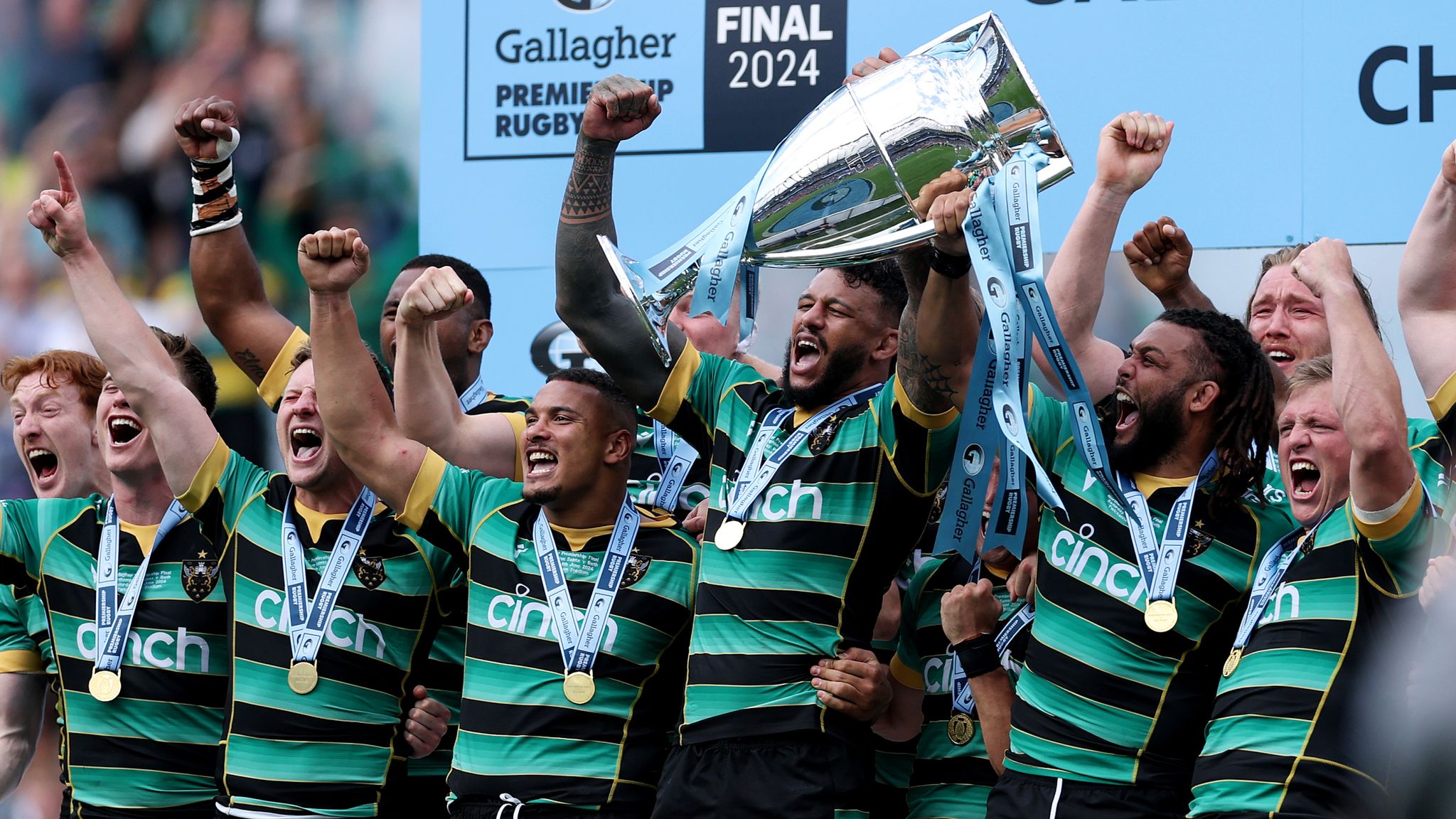 Northampton Saints 25-21 Bath: Saints clinch first Premiership title ...