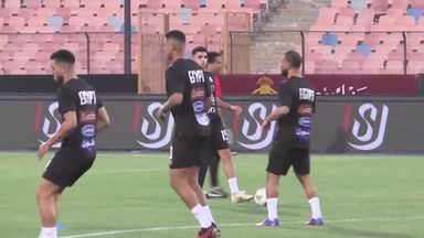 Mo Salah shows off new hair in Egypt training session