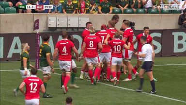 Lake powers over for Wales' first try against Springboks