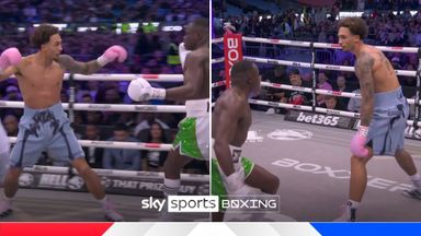 Boxing or dance-off? Whittaker and Arenyeka exchange showboats!