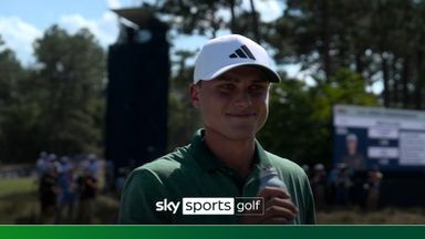 Åberg sinks monster putt to extend lead at US Open