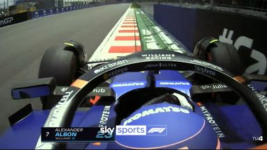 Albon collides with Wall of Champions!