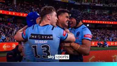 Crichton's OUTRAGEOUS flick pass for NSW try!
