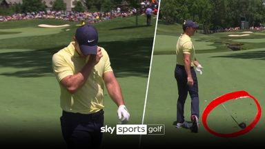 'Oops, sorry!' | McIlroy finds water and almost throws club at cameraman!