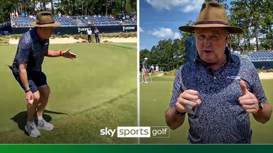 Strap yourself in if you like bogeys! | Riley demonstrates scary Pinehurst greens