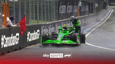Zhou slams into the barriers to bring out red flag