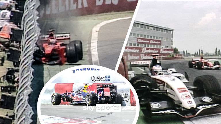 Watch how the 'Wall of Champions' claimed its name after many champion drivers ended up parked in the wall at the final corner of the Canadian GP.