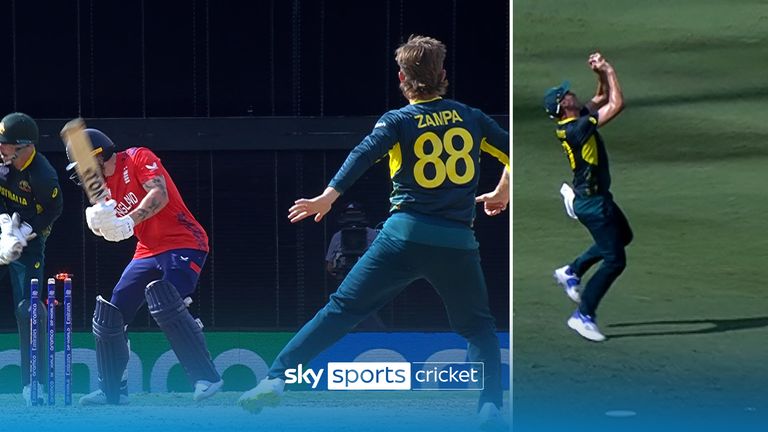 Adam Zampa gives England a shock as gets both openers Phil Salt and Jos Buttler out with some clever bowling and help from Nick Cummins with a catch.