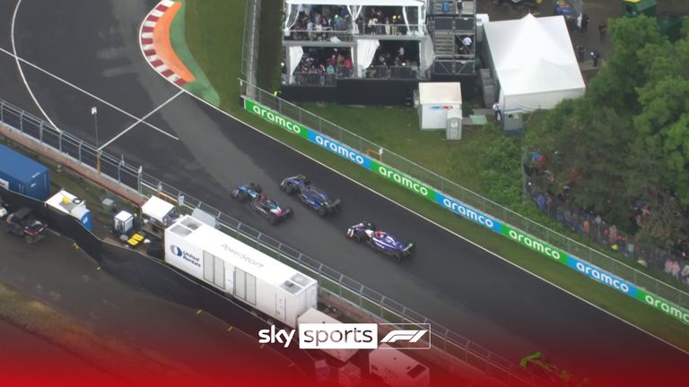 Watch Alex Albon's 'brilliant' double overtake of Esteban Ocon and Daniel Ricciardo. 