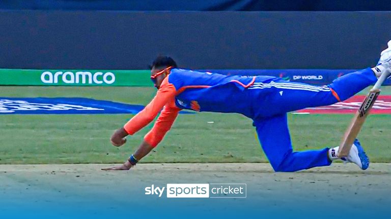 &#39;What a catch!&#39; - India&#39;s Axar takes sensational catch off own delivery
