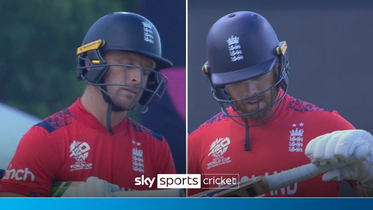England made a nervy start against Namibia after Jos Buttler was banished for a duck and Phil Salt caught behind on 11