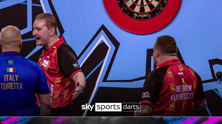 Dimitri Van den Bergh kicked off Belgium's quarter-final with a 108 checkout
