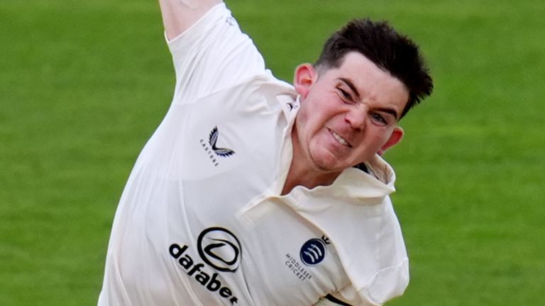 Middlesex v Glamorgan - Vitality County Championship - Day One - Lord's
Middlesex�s Ethan Bamber during day one of the Vitality County Championship match at Lord's, London. Picture date: Friday April 5, 2024.