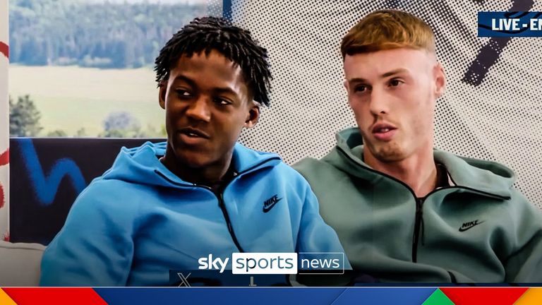 Ahead of their Euro 2024 campaign, England's rising stars Cole Palmer and Kobbie Mainoo sat down in the 'Lion's Den' to discuss their delight of getting the call.