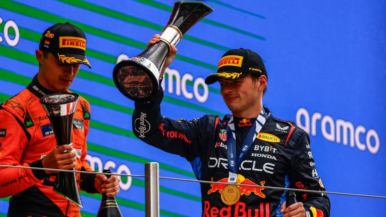 Max Verstappen held off Lando Norris to win the Spanish GP