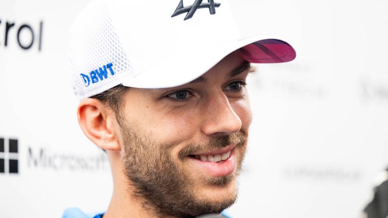 CIRCUIT DE BARCELONA-CATALUNYA, SPAIN - JUNE 20: Pierre Gasly, Alpine F1 Team, talks to the media during the Spanish GP at Circuit de Barcelona-Catalunya on Thursday June 20, 2024 in Barcelona, Spain. (Photo by Simon Galloway / LAT Images)