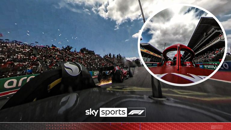Watch the 360 onboard camera as Lewis Hamilton pushed past Carlos Sainz to take P6 at the Spanish Grand Prix.