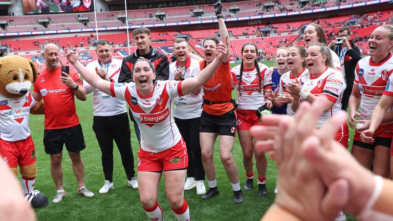 Gaskin made sure to celebrate what will be her last appearance in the Challenge Cup and at Wembley 