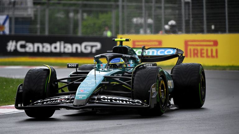 CIRCUIT GILLES-VILLENEUVE, CANADA - JUNE 07: Fernando Alonso, Aston Martin AMR24 during the Canadian GP at Circuit Gilles-Villeneuve on Friday June 07, 2024 in Montreal, Canada. (Photo by Mark Sutton / Sutton Images)
