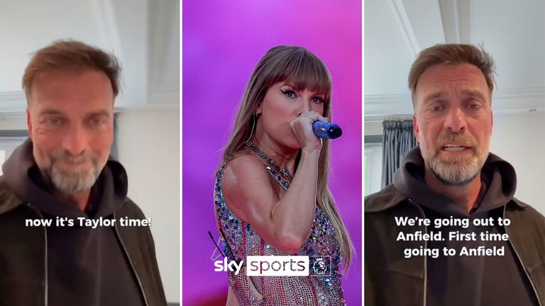 Ex-Liverpool boss Jurgen Klopp made a return to his beloved Anfield to see singing sensation Taylor Swift on her Eras Tour.
