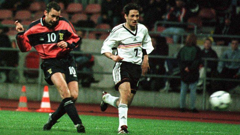 Don Hutcheson scored in Scotland's late win vs Germany in 1999