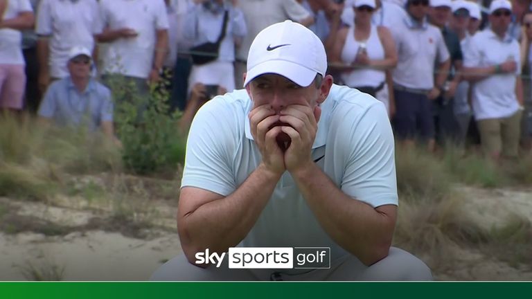 Rory McIlroy made bogey after not getting the rub of the green with his approach shot to the par-five fifth.