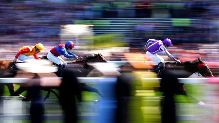 Illinois ridden by jockey Ryan Moore (right) on their way to winning the Queen's Vase during day two of Royal Ascot