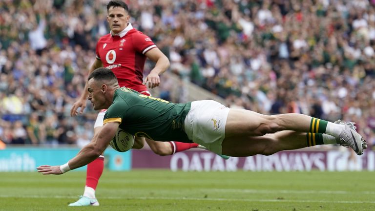 Centre Jesse Kriel scored an early try for South Africa against Wales at Twickenham