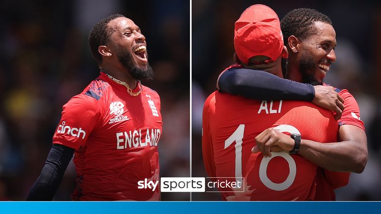 Chris Jordan takes four in five balls for England against USA in the T20 World Cup