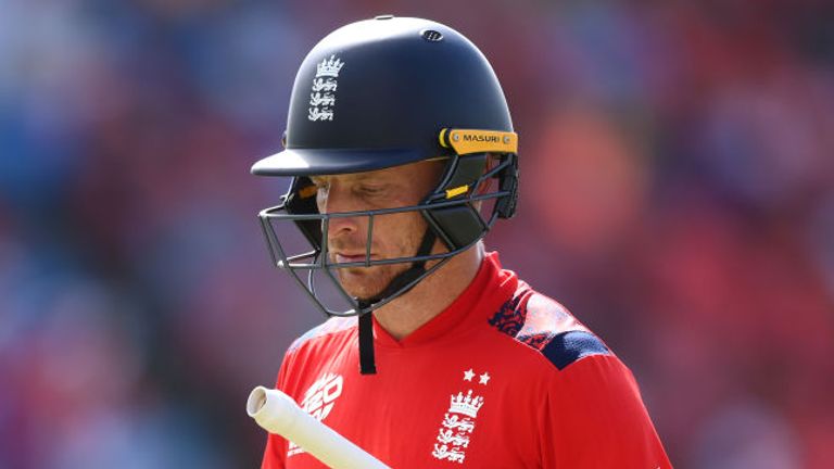 England's Jos Buttler after being dismissed against India in T20 World Cup final (Getty Images)
