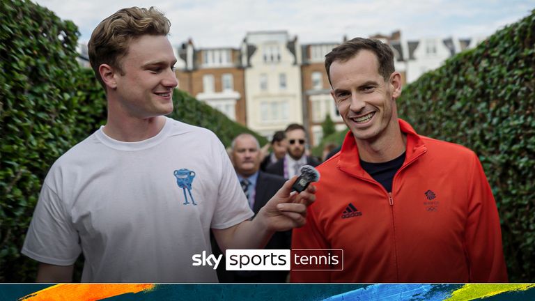 Josh Berry interviews Andy Murray as Andy Murray
