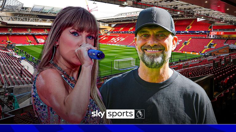 Klopp makes Anfield return to see Taylor Swift