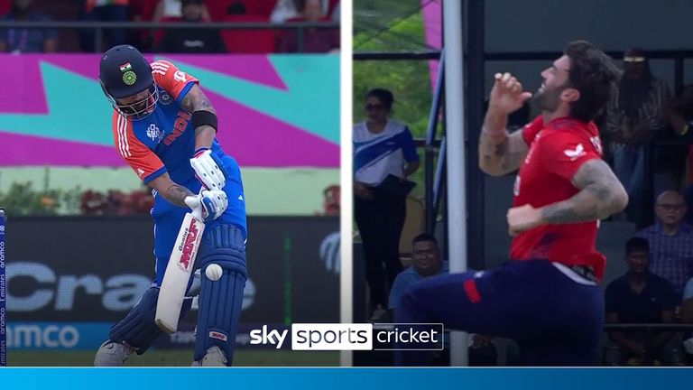 Six and out! | Virat Kohli departs after Reece Topley&#39;s &#39;bail trimmer&#39;