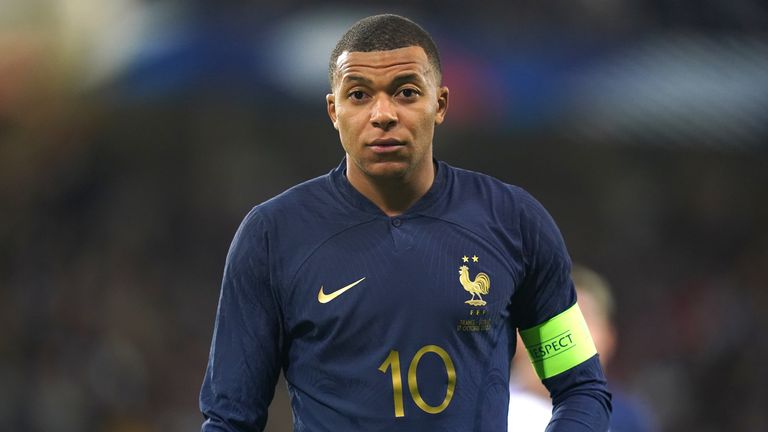 Kylian Mbappe vil være kaptein for Frankrike ved EM 2024