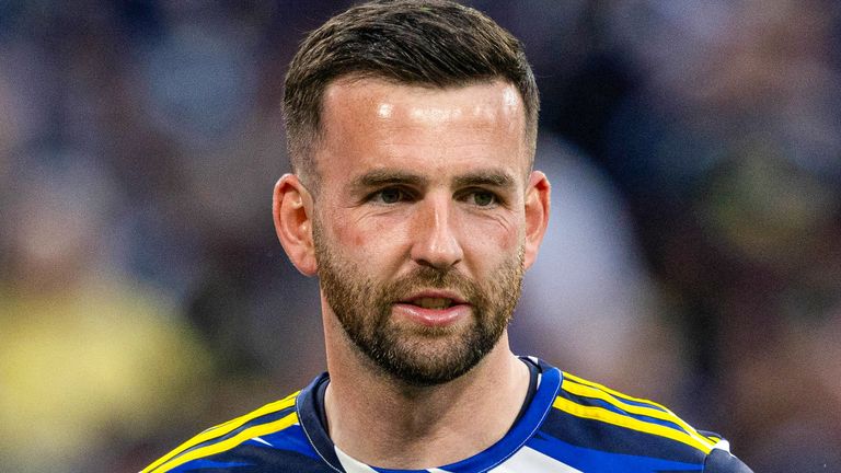 MUNICH, GERMANY - JUNE 14: Scotland's Liam Kelly during a 2024 UEFA European Football Championship Group A match between Germany and Scotland at the Munich Football Arena, on June 14, 2024, in Munich, Germany. (Photo by Craig Foy / SNS Group)