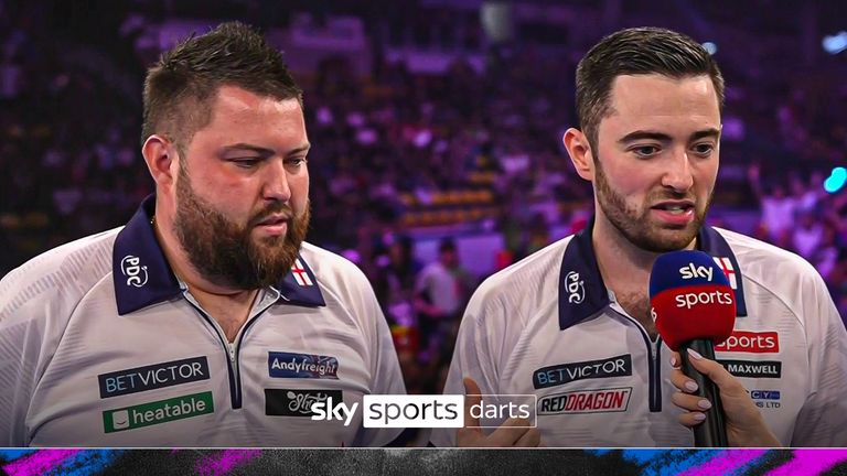 Luke Humphries Michael Smith after the quarter finals