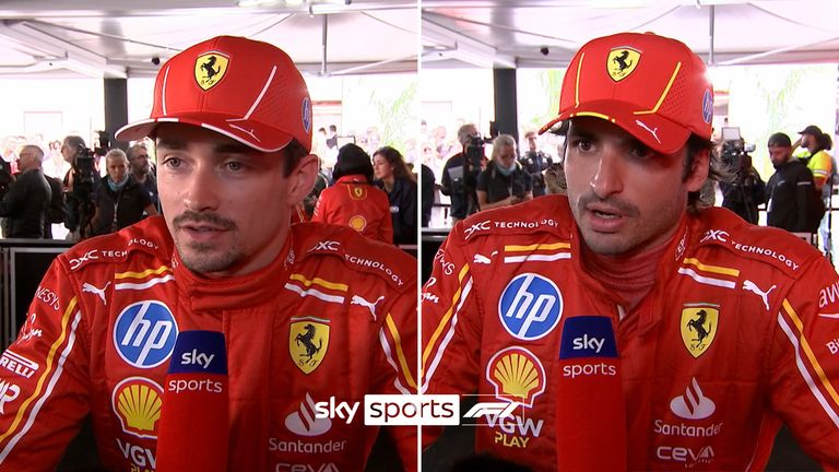 Ferrari pair Charles Leclerc and Carlos Sainz were both despondent after being eliminated in Q2.
