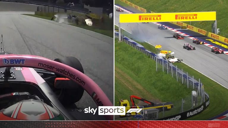 Sebastian Montoya hit the wall hard during the F3 Sprint at the Austrian Grand Prix.