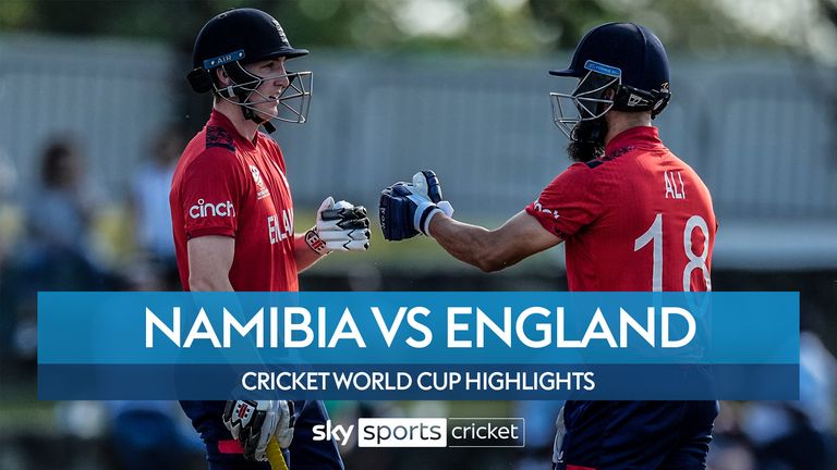 Highlights from England's much-needed victory over Namibia in the T20 Cricket World Cup, as they won by 41 runs at DLS in Antigua.