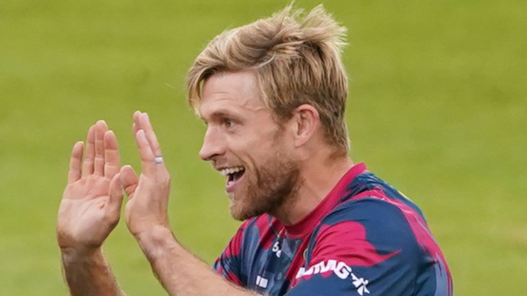 David Willey celebrates a wicket for Northamptonshire Steelbacks in the Vitality Blast (PA Images)