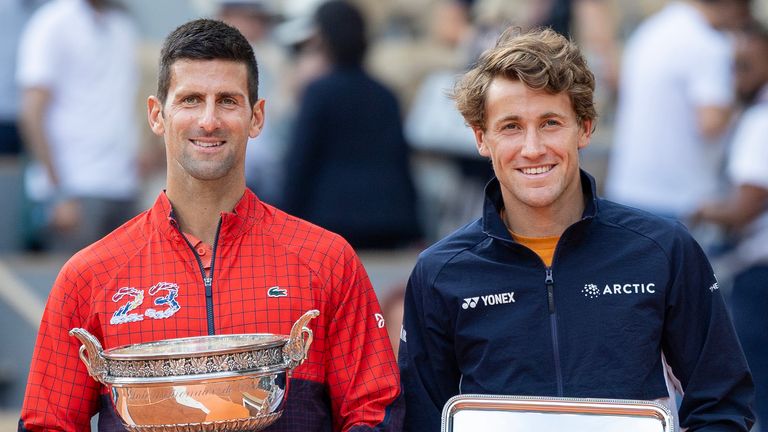 Novak Djokovic beat Casper Ruud in the 2023 French Open final