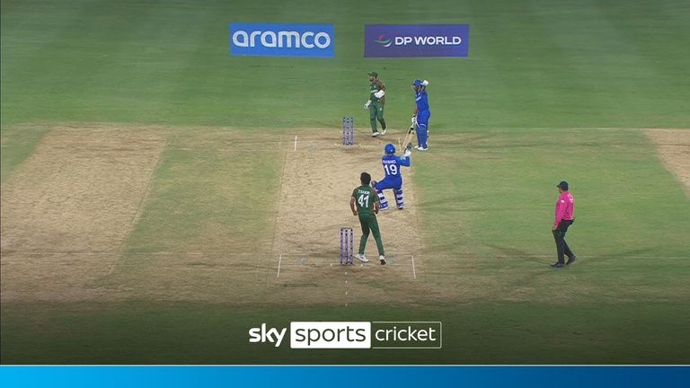 Rashid throws the bat