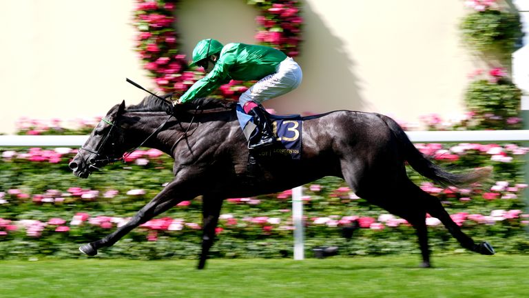 Running Lion ridden by jockey Oisin Murphy wins the Duke Of Cambridge Stakes during day two of Royal Ascot