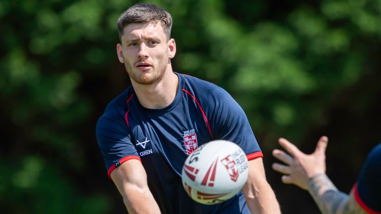 Picture by Allan McKenzie/SWpix.com - 26/06/2024 - Rugby League - England Rugby League Media Session, Robin Park Arena, Wigan, England - Sam Wood.