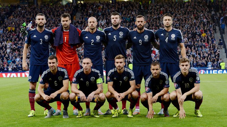 James Forrest and Grant Hanley played in Scotland's last game against Germany in 2015