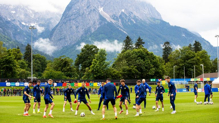 Scotland's training base is in the Bavarian town Garmisch Partenkirchen